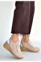 Weor Beige Knitwear Lace-Up Sneakers - 2