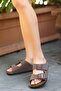Rıno Brown Nubuck Slippers