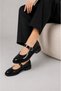 Luna Women's Black Patent Leather Ballerina Shoes – Buckle-Strapped Casual Elegance - 2
