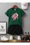 Summer Children's T-Shirt Shorts Unisex (Cute Turtle Printed)