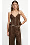 Lace Detailed Brown Women's Blouse Blz02159 - 4