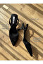 Stoned Black Stiletto Pointed Toe Heel 7 cm - 5