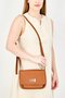 Women Brand Logo Crossbody Bag, Brown - 4
