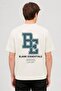 Men Crew Neck Short Sleeve Graphic Print T-Shirt, Cream - 2