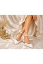 Elsa Stone Stripe and Bow Detailed Satin Ankle Strap Women's Heeled Shoes - 2