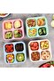 4-Piece Bento Lunch Box Set with Lids, 4-Compartment Reusable Food Storage Containers, Multi, 16.5x15.5x5.5 cm - 7