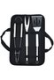 Barbecue Tool Set - Stainless Steel Barbecue Spatula, Fork, and Tongs, Great Accessories for Outdoor Grill Enthusiasts