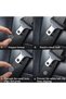 10-Pair Pack - Universal Gray Seatbelt Stoppers - Suitable for All Vehicles - Prevents Seatbelt Buckle Slip-Off - Gray - 16 x 7 mm - 3
