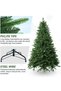 (ec146)2.4m Artificial Christmas Tree, Premium Unlit Hinged Spruce Full Tree with 1300 Branch Tips, Metal Stand, Hinged Structure, Easy Assembly - 4