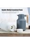 Insulated Coffee Flask 1000ML Large Insulated Flask 1L Insulated Cup Beverage Dispenser Water Bottle Household Black - 4