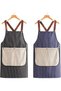 Two Aprons Towel Included Unisex Pockets Cross Straps Detachable Towel for Cooking Baking Washing Dishes Gardening