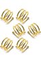 6 Pieces Thickened Napkin Rings, Beautiful Napkin Ring Holder, Napkin Buckles, Napkin Rings, Napkin Holder, Buckles for Wedding, Dinner, Party, Gold.