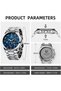 Mens Watches Chronograph Analog Quartz Movement Stylish Sports Designer Wrist Watch 30M Waterproof Elegant Gift for Men - 6