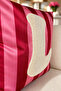 Punch Embroidered Throw Pillow Cover - 43*43 cm - Pink Letter L - Pnk001 - 2