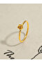 Golden Rose Detail Ring - 6
