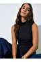 Pack of 2 - High Neck Sleeveless Fitted Ribbed Knit Top