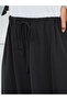 Drawstring Detail Skater Core Midi Skirt - 3