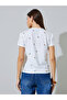 White Regular Fit Peach Print T-Shirt - 5