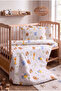 Baby Bedding Set |   100% Cotton Patterned |   100X150 cm Duvet Cover, 35X40 cm Pillowcase and 100X140 cm Bed Sheet |   Breathable Fabric