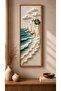 One Piece Real Wood Vertical Panorama Framed Painting