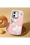 Infinix Hot 50I Compatible Case Camera Protector Pink Silicone Couple Phone Case with Floral Pattern - 2