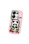 Poco M6 Pro 4g Compatible Case Camera Protector Pink Silicone Couple Phone Case Panda Pattern - 3