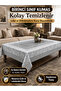 Shiny Fabric Tablecloth - Wipeable, Stain Resistant, Kitchen-Balcony Tablecloth 120 cm X 150 cm - 5