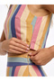 Colorful Thick Striped Maxi Skirt and Sleeveless Crop Blouse Set - 6