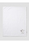 100% Cotton, Embroidered, Hypoallergenic Baby Blanket - Soft Texture, Children's Bath Towel White, 85X115Cm - 3