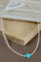 Faceted Cut Bead Necklace - Murano Fish Figure Detail - 3