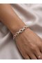 Earogue Silver - Oval Chain and Stone Combination Bracelet - 2