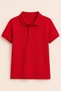 Children's Unisex Red Short Sleeve Polo Collar T-Shirt 100% Cotton Lakos Fabric - 3