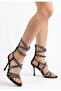 Yuray Black Satin Heeled Shoes - 2