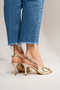 Women's Pointed Toe Open Medium Size 8 cm Heeled Shoes Nicola - 3