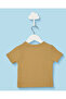 Infant Boys Mustard Chest Print T-Shirt - 4