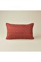 Soft Feel Koro Throw Pillow Cover - Burgundy - 30X50 cm