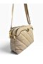 Women's Adjustable Cross Strap 4 Compartment Shoulder and Crossbody Bag Sand Satin - 2