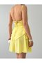 Women's Sari Strap Mini Dress with Sweetheart Neckline and Layered Chiffon Skirt - 7