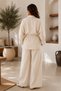 Beli Gathered Linen Look Double Set - 2