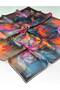 Twill Silk Scarf Black, Fuchsia, Petrol Green - 5