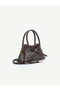 Brown Shk335 Bow Detailed Zippered Long Strap Women's Hand, Arm and Shoulder Bag - 2