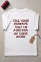 Men's Oversize T-Shirt Big Fan Printed White – Crew Neck, Comfortable Fit, 100% Cotton - 5