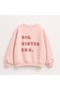 Girl's Sweatshirt with Embroidery on Front and Back - 2