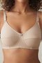 Women's Skin Color Cotton Sponge-Free Underwire-Free Combed Cotton Bra - Ultra Comfortable Underwear for Daily and Sleep Wear - with Sleep Band Gift - 3