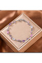 Bracelet Pink-Purple-White Crystal Stone Tiny Leaf Detail Silver Color Steel Bracelet - 6