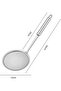 Stainless steel skimmer, long handle, heat resistant, suitable for filtration, silver. - 2