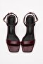 Elaris Women's Single Strap Patent Leather Square Toe Heeled Shoes 11cm - 7