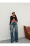 Women's Wide-Leg High-Waist Loose-Leg Denim Palazzo Pants - 4