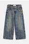 Women's Denim Color 4W6-31 Baggy Bermuda Icon Detailed Design Shorts - 7