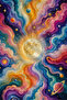 Psychedelic Cosmic Galaxy and Nebula Pattern 70X150 Beach Towel - Digital Printed Bath Towel - 3